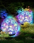 Globe Lights Outdoor Waterproof-solar Balls For Garden-cracked Glass 5.9IN. Fixed Price $21.17.