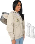 Beekeeping Jacket With Round Veil And Gloves, Natural Canvas Dur. Fixed Price $107.99.