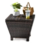 13 Gallon Patio Outdoor Pe Wicker Side Table Storage Bin Container With Lid. Fixed Price $49.93.