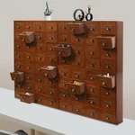 64-DRAWER Storage Cabinet Pine Wood Furniture Tabletop Box For Home. Fixed Price $175.79.