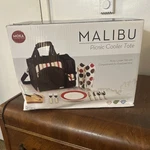 Picnic Time Malibu Moka Collection Insulated Cooler Tote & Set For 2 New!. Fixed Price $24.59.