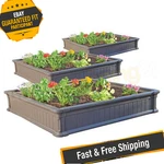 Lifetime 60069 48.7" X W 9.0" H Raised Garden 3 Beds Pack. Fixed Price $223.16.