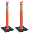 Cortina Ez Grab Delineator 45" Post, 3" Hip Collars With 10 Lb Base, 03-747RBC-2. Fixed Price $201.99.