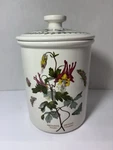 Portmeirion Botanical Garden Bread Crock / Storage Jar Slender Columbine. Fixed Price $55.00.