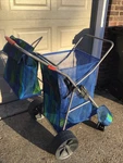 Rio Beach Wonder Blue Wheeler Deluxe Foldable Utility Cart For Lawn And. Fixed Price $125.00.
