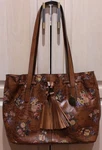 Patricia Nash Leather Drawstring Witney Tote - English Garden Map Nwt. Fixed Price $175.00.