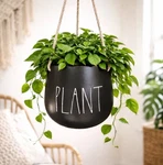 Rare Rae Dunn Artisan Collection Black Hanging Planter By Magenta. Fixed Price $39.89.