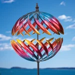 Large Colorful Metallic Two-way Kinetic Wind Spinner Garden Stake Yard Decor 67". Fixed Price $99.98.