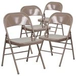 Flash Furniture 4 Pack Hercules Series Triple Braced Double Hinged Beige Metal. Fixed Price $186.47.
