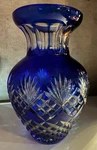 Cobalt Blue Godinger Crystal Legends Vase. Fixed Price $100.00.