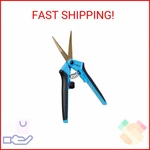 Hydrofarm HGPL400CT Precision Curved Lightweight Titanium Pruner, Blue. Fixed Price $21.05.