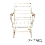 Vintage Woodard Chantilly Rose Wrought Iron Garden Patio Bouncer Lounge Chair. Fixed Price $325.00.