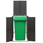 Bin Store Outdoor Trash Can Storage Single Wheelie Shed Poly Rattan Vidaxl. Fixed Price $171.99.