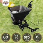 Field Tuff 12V Atv Hitch Mount Receiver 80 Lb. Grass Seed Fertilizer Spreader. Fixed Price $299.99.