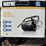 Wayne 120V Stainless Steel Non-submersible Utility Pump Bad Box. Fixed Price $55.00.