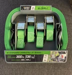 Smart Straps 10-FT Cambuckle Tie Downs 4-PACK, 300 Lbs Safe Work Load. Fixed Price $14.00.