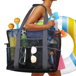 Extra Large Summer Beach Mesh Bag Picnic Tote W/zipper Pockets Xl 28"X15"X7". Fixed Price $17.99.