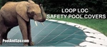 Pool Cover Loop Loc Rectangle For 20 40 With Center Step 4X8 Green Mesh. Fixed Price $2351.00.