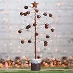 Primitive Country Rustic Metal Small Tree Rusty Star Bells Christmas Decor Nwt. Fixed Price $19.95.