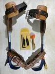 Klein Tools Pole & Tree Climbers 1972M CN1972AR Complete Set + 1907 Gaffs. Fixed Price $325.00.