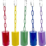 Chime Pipe Ringer - Brightly Colored Powder Coated Steel Aviary Bird Toy Bells. Fixed Price $17.99.