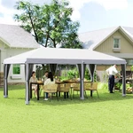 OUTSUNNY10'X20' Pop Up Party Tent Gazebo Wedding Canopy With Netting Sidewalls. Fixed Price $174.99.