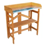 Merry Garden Folding Utility Table & Potting Bench, Natural Stained With Adju.... Fixed Price $122.97.