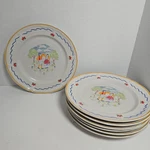 Newcor Stoneware Vintage Folklore 646 SET/7 Dinner Plate Japan Cottagecore Prop. Fixed Price $24.99.