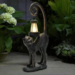 Solar Cat Garden Decor Outdoor Statue - With Led Waterproof Sculptures Li.... Fixed Price $32.42.