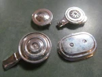 4 Chrome Air Cleaners From Misc. Amt Revell Mpc Model Car Kits. Fixed Price $8.50.