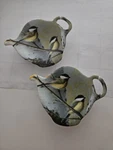 Two Vintage Melamine Tea Bag Or Spoon Rest Holder Made Italy. Fixed Price $10.00.