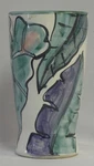 Vintage Vase Artist Made Hand-painted Sagittate Caladium Leaf Design 0011010. Fixed Price $68.99.