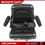 Universal Forklift Tractor Seat Pvc Adjustable W/ Armrest Usa. Fixed Price $67.41.