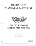 Grasshopper 1993 Lift Decks 9048 9052 9061 Ops Manual & Parts List 172377-0792. Fixed Price $7.88.