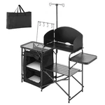 Camping Kitchen Folding Cook Station Aluminum Portable. Fixed Price $209.00.