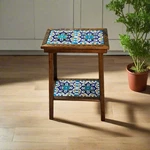 Talavera Tile End Table Handmade Mexican Wood Accent Furniture. Fixed Price $164.99.