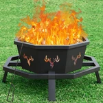 35 Inch Octagonal Outdoor Pit,fire Pits For Outside Wood Burning. Fixed Price $166.99.