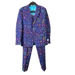 Opposuits Doodle Dude Men Tropical Size 38 Party Purple Neon Beach Fun. Fixed Price $27.29.