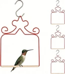 4-PACK Hummingbird Swings Rust-proof Metal Red Perches With Natural Wooden Dow. Fixed Price $19.99.