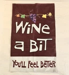 Evergreen Whimsical Flag House Yard Banner "wine Bit You'll Feel Better" -read. Fixed Price $9.99.