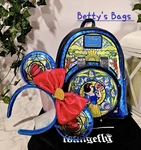 New Loungefly Disney Princess Stained Glass Snow White Mini-backpack And Ears. Fixed Price $249.00.